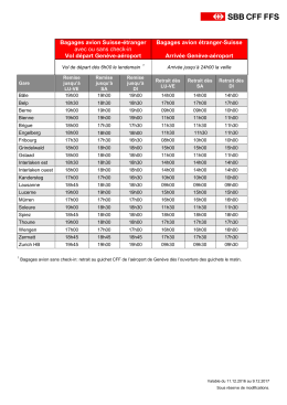 horaires diff&eacute;rents selon les gares.