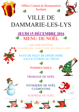 Menus scolaires - Mairie de Dammarie-Les-Lys