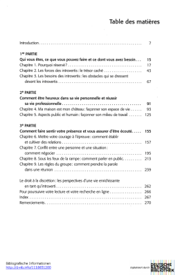 Table des matières