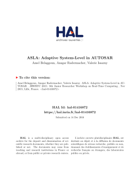 ASLA: Adaptive System-Level in AUTOSAR