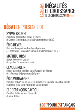 d&eacute;bat en pr&eacute;sence de - Mouvement D&eacute;mocrate