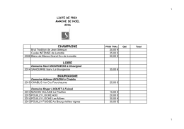 liste des vins