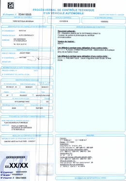 Contr&ocirc;le technique