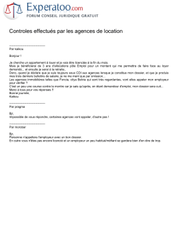 Controles effectu&eacute;s par les agences de location