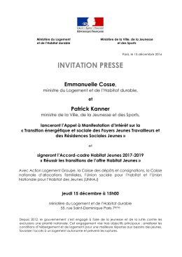 L`invitation presse : Appel &agrave; manifestation d`int&eacute;r&ecirc;t &laquo; Transition