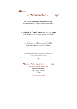 Voir le menu