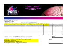 # BOUTIQUE PVBC # COMMANDE PHOTOS
