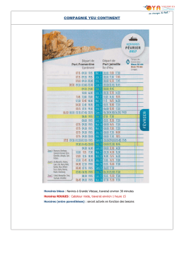Horaires bateaux FEVRIER 2017