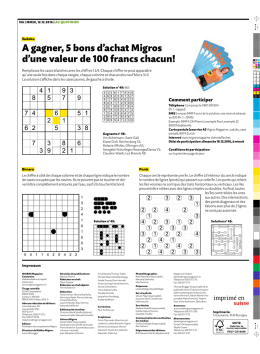 Sudoku de la semaine