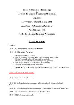 Pr&eacute;-programme