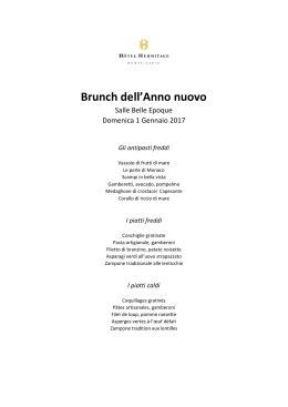 Consultate il menù