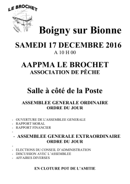 affiche - AAPPMA Le Brochet