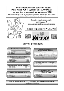 7. Divers resultats 2016