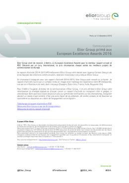 Communiqu&eacute; de presse