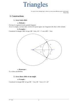 I. Constructions