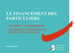 Financement des particuliers - maj déc 2016