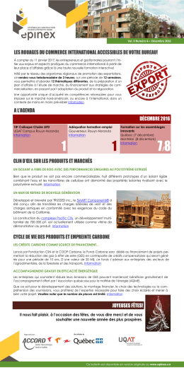 Bulletin d`information Epinex_Vol.6_Numéro 4