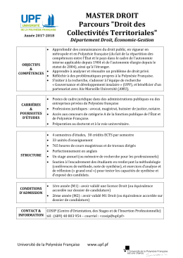 master droit des collectivites territoriales