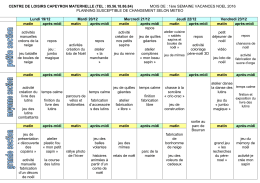 consulter le programme en cours de l`accueil des maternelles