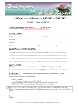 Télécharger la fiche d`inscription