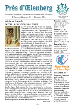 Feuille dominicale du 3 e DIM. AVENT A (N o 18/2016)