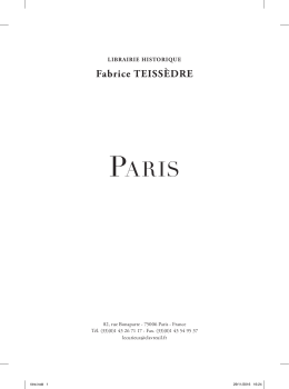 T&eacute;l&eacute;charger le pdf du catalogue - Librairie Historique Clavreuil