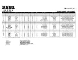 &Eacute;QUIPE RSEQ BLANC Hockey coll&eacute;gial masculin RSEQ