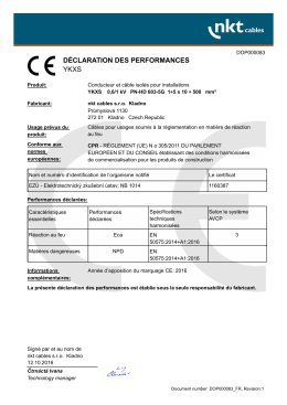 d&eacute;claration des performances ykxs