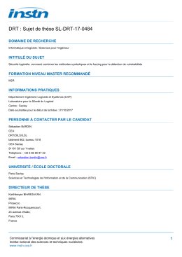DRT : Sujet de thèse SL-DRT-17-0484 - instn