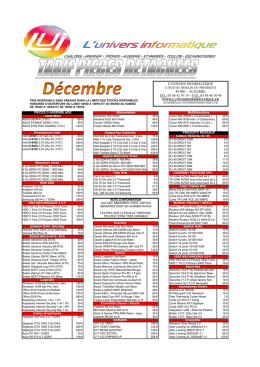 tarif pieces - L`Univers Informatique