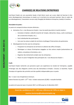 charge(e) de relations entreprises