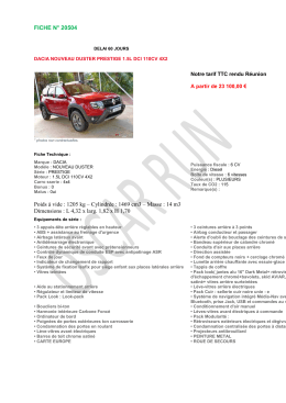 dacia nouveau duster prestige 1.5l dci 110cv 4x2
