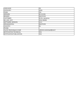 LANGUAGE: FR CATEGORY: ORIG FORM: F02