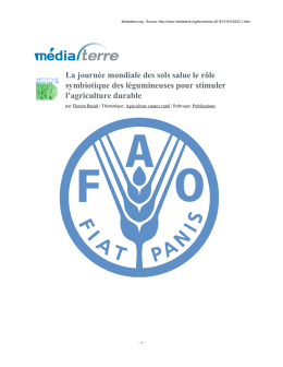 La journée mondiale des sols salue le rôle symbiotique