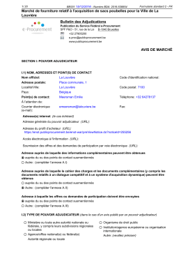 Marché de fourniture relatif à l`acquisition de sacs poubelles pour la