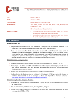 Logistics Cluster_Lieu d`Operation_CR de Reunion_AAMMJJ_V.1.0