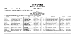 vincennes - Resultat