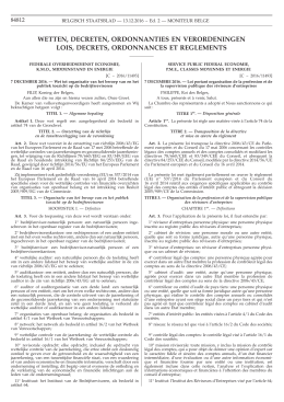 wetten, decreten, ordonnanties en verordeningen