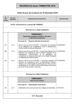 REUNION DU 4eme TRIMESTRE 2016 - Département d`Ille-et