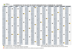 calendrier 2017 de collecte des dechets menagers pour