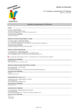 Sports en Charente - Centre information Jeunesse Angoul&ecirc;me