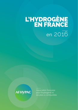 L`HYDROG&Egrave;NE EN FRANCE en 2016