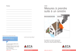Mesures &agrave; prendre suite &agrave; un sinistre