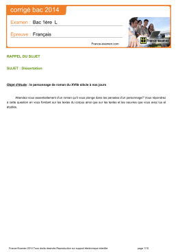 Dissertation sur le roman