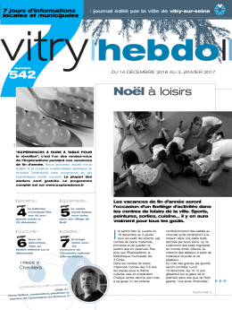 Vitry hebdo 542 - Mairie de Vitry-sur