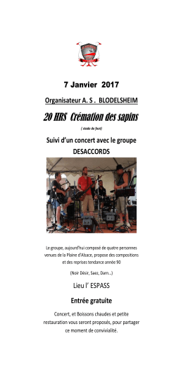 20 HRS Cr&eacute;mation des sapins