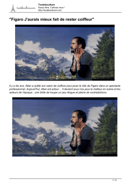 Figaro J`aurais mieux fait de rester coiffeur