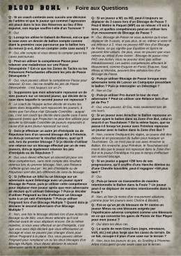 BLOOD BOWL : Foire aux Questions