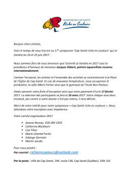 Fiche d`inscription - Ville de Cap