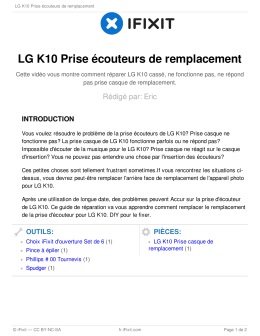 LG K10 Prise écouteurs de remplacement